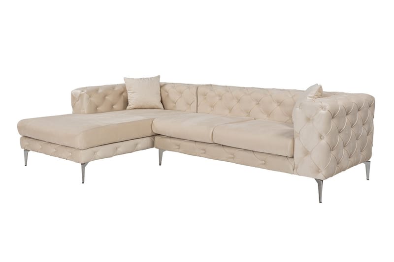 Canunda 3-seters Sofa med Venstre Sjeselong - Beige - Møbler - Sofaer - Sofaer med sjeselong - 3 seters sofa med divan