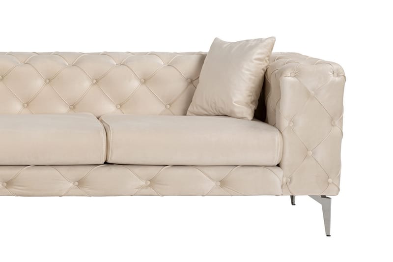 Canunda 3-seters Sofa med Venstre Sjeselong - Beige - Møbler - Sofaer - Sofaer med sjeselong - 3 seters sofa med divan