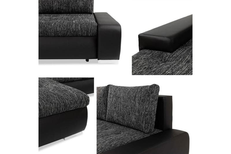 Cerys Sofa med Divan 3-seter - Grå - Møbler - Sofaer - Sofaer med sjeselong - 3 seters sofa med divan