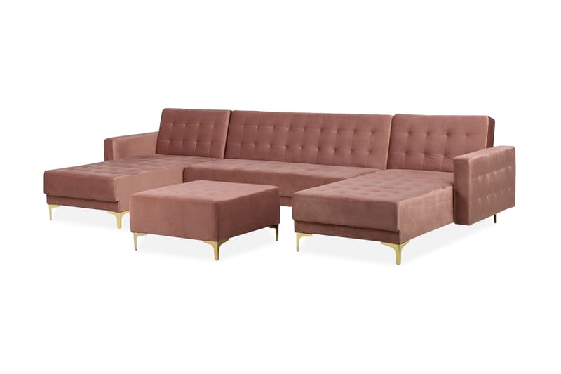 Divansofa Aberdeen 348 cm - Rosa - Møbler - Sofaer - Sofaer med sjeselong