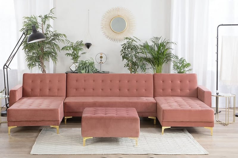 Divansofa Aberdeen 348 cm - Rosa - Møbler - Sofaer - Sofaer med sjeselong