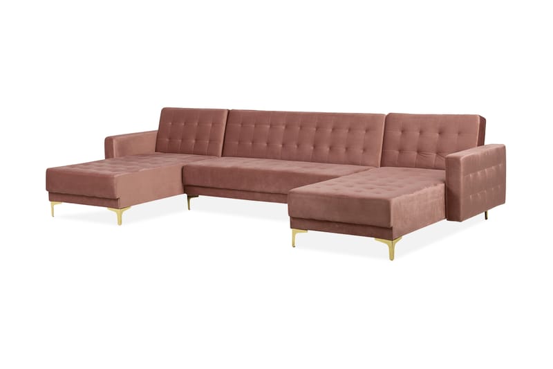 Divansofa Aberdeen 348 cm - Rosa - Møbler - Sofaer - Sofaer med sjeselong