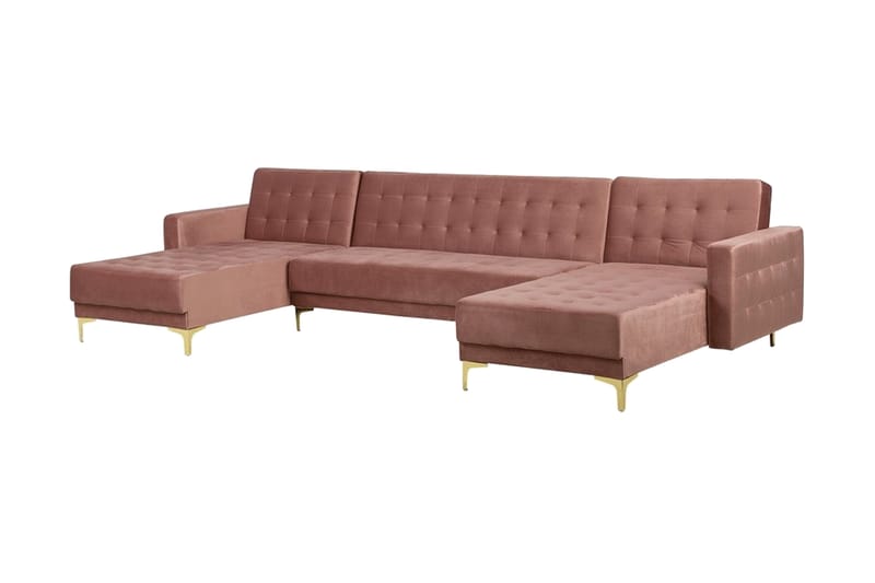 Divansofa Aberdeen 348 cm - Rosa - Møbler - Sofaer - Sofaer med sjeselong