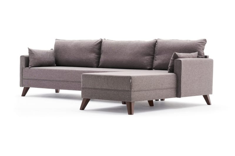 Divansofa Burundi Höger - Brun - Møbler - Sofaer - Sofaer med sjeselong - 4 seters sofa med divan