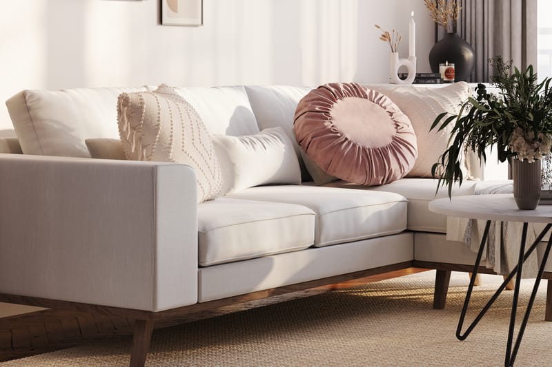 Divansofa Haga Compact Vendbar Lin - Beige - Møbler - Sofaer - Sofaer med sjeselong