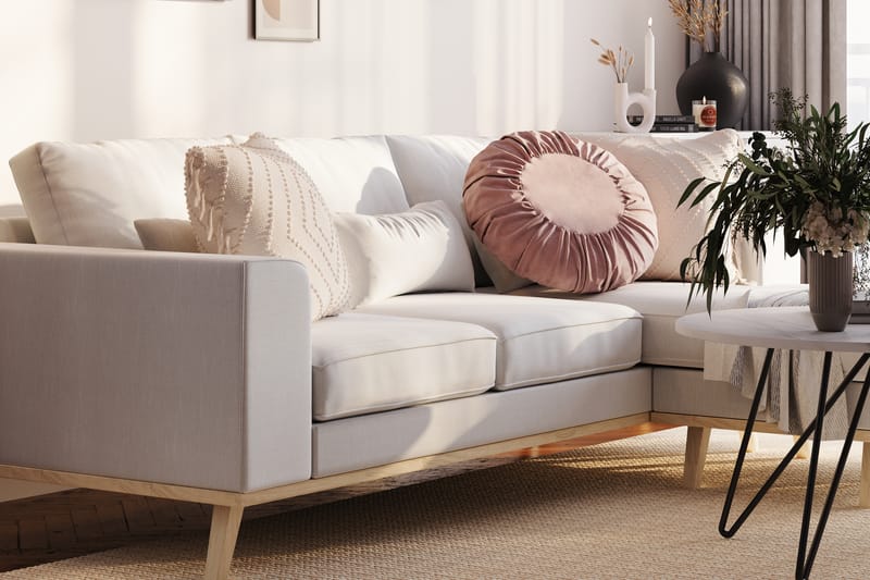 Divansofa Haga Compact Vendbar Lin - Beige - Møbler - Sofaer - Sofaer med sjeselong