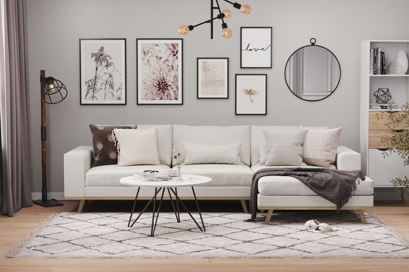 Divansofa Haga Lin - Beige - Møbler - Sofaer - Sofaer med sjeselong