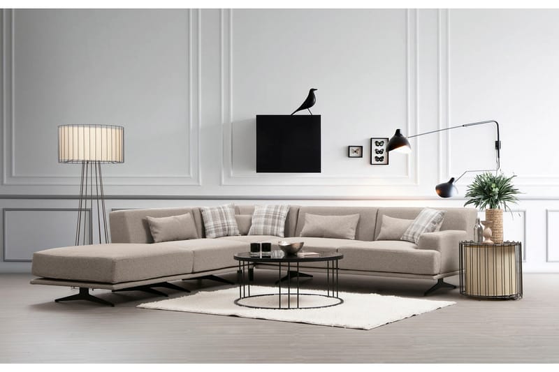 Divansofa  Rubiell - Beige - Møbler - Sofaer - Sofaer med sjeselong