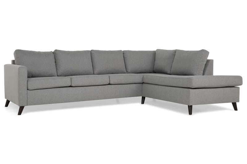 Divansofa Yen 4-seter Høyre - Lysgrå - Møbler - Sofaer - Sofaer med sjeselong - 4 seters sofa med divan