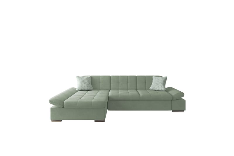 Djerra Sofa med Divan 3-seter - Grønn - Møbler - Sofaer - Sofaer med sjeselong - 3 seters sofa med divan