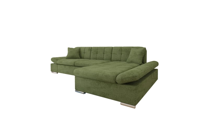 Djerra Sofa med Divan 3-seter - Grønn - Møbler - Sofaer - Sofaer med sjeselong - 3 seters sofa med divan