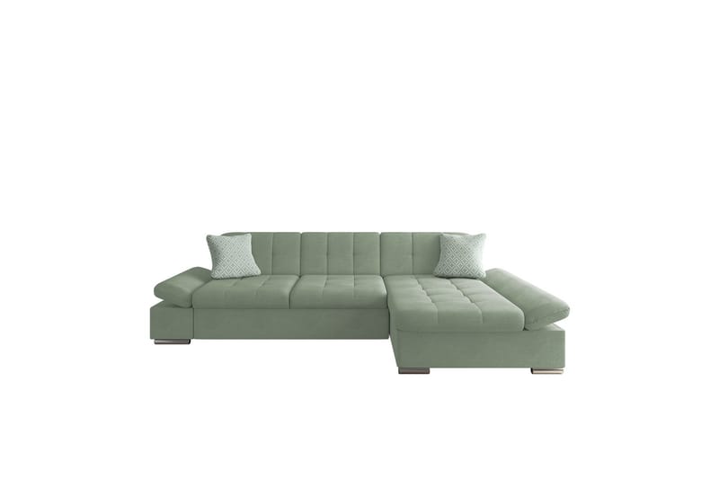 Djerra Sofa med Divan 3-seter - Grønn - Møbler - Sofaer - Sofaer med sjeselong - 3 seters sofa med divan