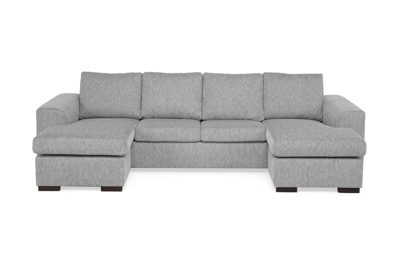 DubbelDivansofa Alter 4-seter - Lysgrå - 4 seters sofa med divan - Sofaer med sjeselong