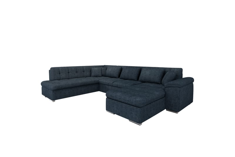 Dynir Sofa med Sjeselong og Divan 4-seter - Blå - Møbler - Sofaer - Sofaer med sjeselong - 4 seters sofa med divan