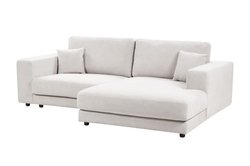 Ersi Sofa med Sjeselong 3-seter - Hvit/Svart - Møbler - Sofaer - Sofaer med sjeselong - 3 seters sofa med divan