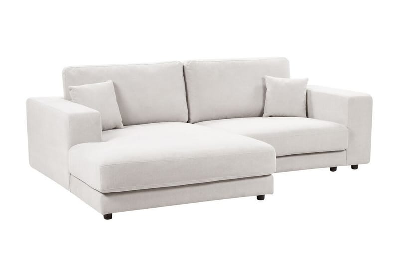 Ersi Sofa med Sjeselong 3-seter - Hvit/Svart - Møbler - Sofaer - Sofaer med sjeselong - 3 seters sofa med divan