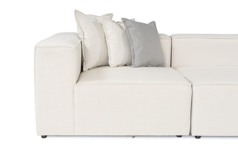 Fahmida Sofa med Sjeselong 3-seter - Ecru - Møbler - Sofaer - Sofaer med sjeselong - 3 seters sofa med divan