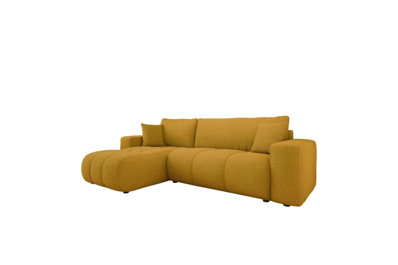 Flo Sofa med Divan 3-seter - Gul - Møbler - Sofaer - Sofaer med sjeselong - 3 seters sofa med divan