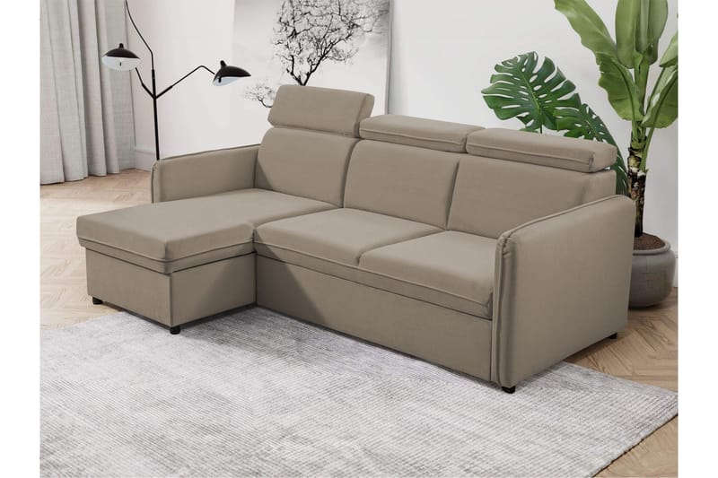 Fredrik Sofa med Sjeselong 3-seter - Beige - Møbler - Sofaer - Sofaer med sjeselong - 3 seters sofa med divan