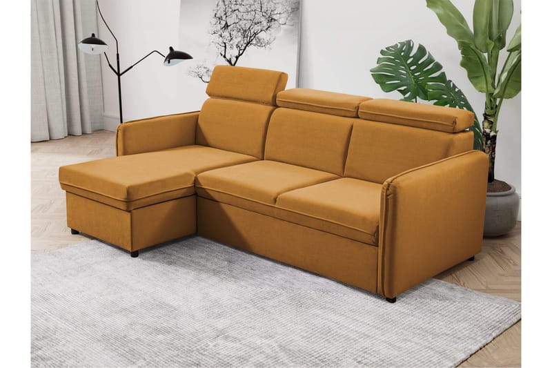 Fredrik Sofa med Sjeselong 3-seter - Oransje - Møbler - Sofaer - Sofaer med sjeselong - 3 seters sofa med divan