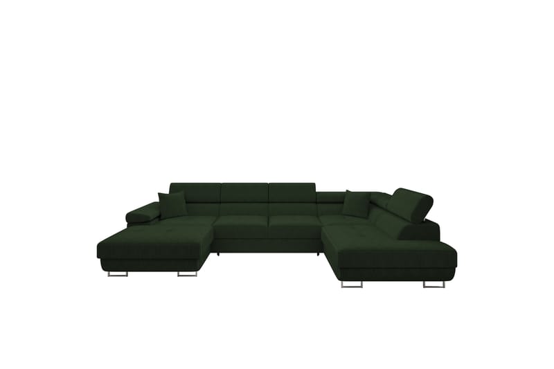 Gabina Sofa med Divan og Sjeselong 4-seter - Grønn - Møbler - Sofaer - Sofaer med sjeselong - 4 seters sofa med divan