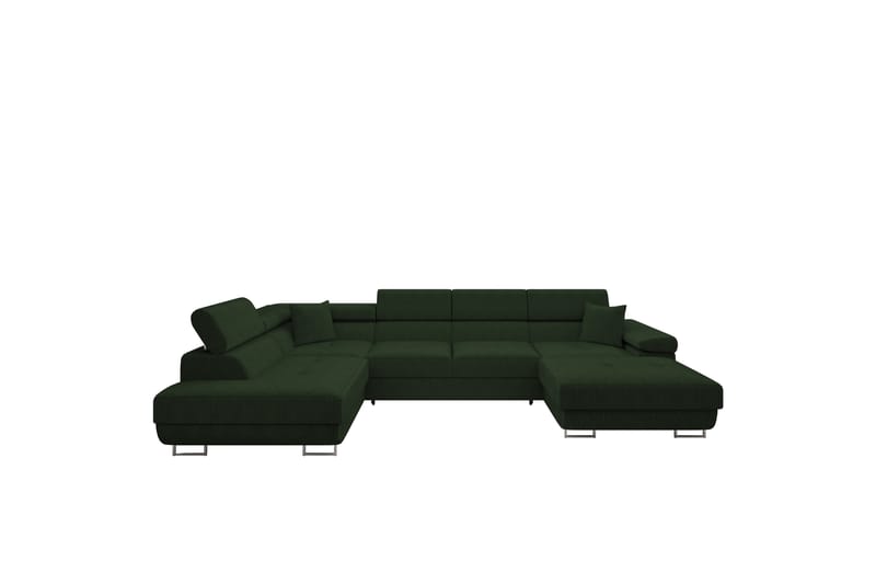 Gabina Sofa med Divan og Sjeselong 4-seter - Grønn - Møbler - Sofaer - Sofaer med sjeselong - 4 seters sofa med divan