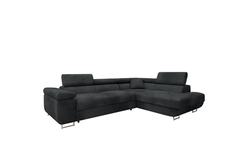 Gabina Sofa med Sjeselong 3-seter - Mørk grå - Møbler - Sofaer - Sofaer med sjeselong - 3 seters sofa med divan