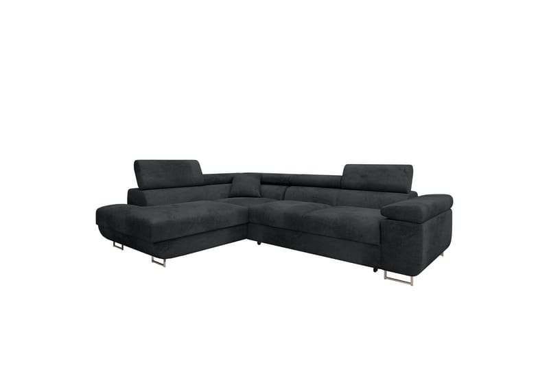 Gabina Sofa med Sjeselong 3-seter - Mørk grå - Møbler - Sofaer - Sofaer med sjeselong - 3 seters sofa med divan