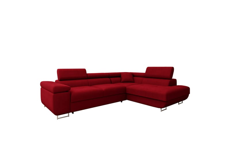 Gabina Sofa med Sjeselong 3-seter - Rød - Møbler - Sofaer - Sofaer med sjeselong - 3 seters sofa med divan