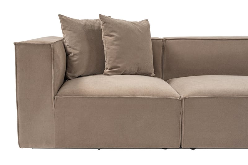 Gregor Sofa med Sjeselong 4-seter - Cappuccino - Møbler - Sofaer - Sofaer med sjeselong - 4 seters sofa med divan