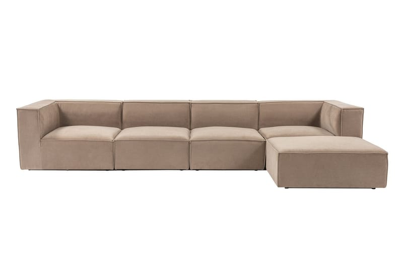 Gregor Sofa med Sjeselong 4-seter - Cappuccino - Møbler - Sofaer - Sofaer med sjeselong - 4 seters sofa med divan