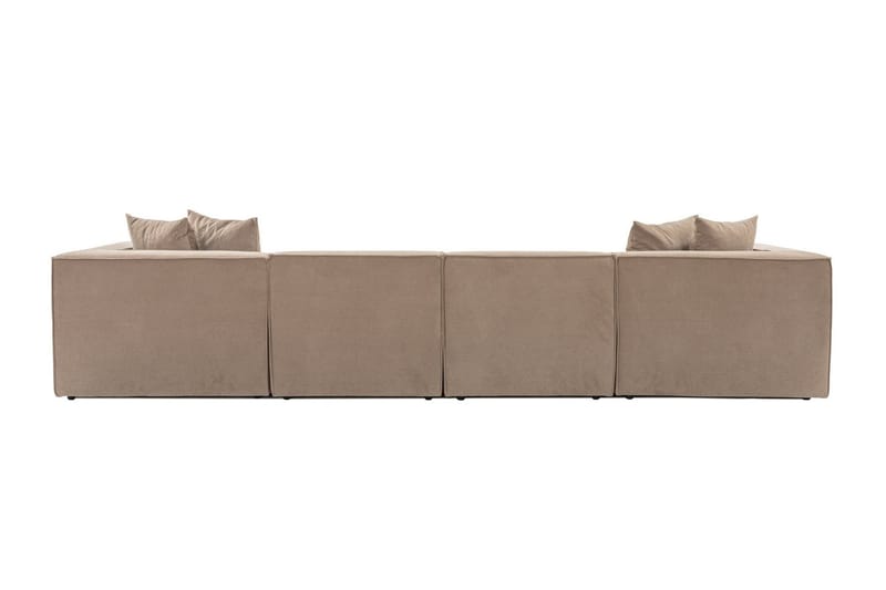 Gregor Sofa med Sjeselong 4-seter - Cappuccino - Møbler - Sofaer - Sofaer med sjeselong - 4 seters sofa med divan