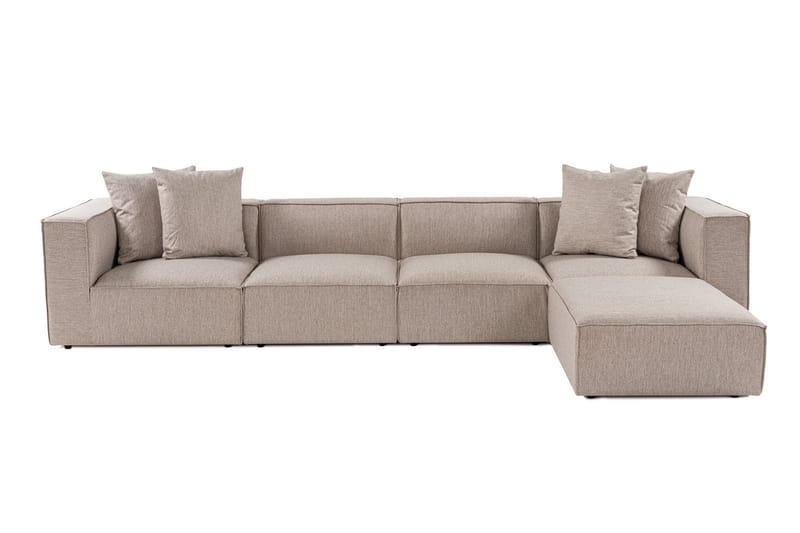 Gregor Sofa med Sjeselong 4-seter - Sand beige - Møbler - Sofaer - Sofaer med sjeselong - 4 seters sofa med divan