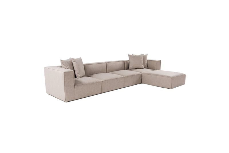 Gregor Sofa med Sjeselong 4-seter - Sand beige - Møbler - Sofaer - Sofaer med sjeselong - 4 seters sofa med divan