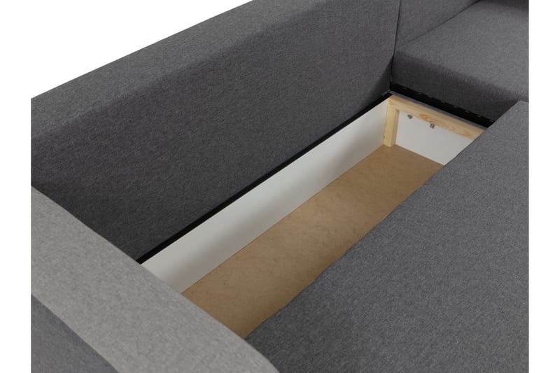 Hewlet Sofa med Divan 3-seter - Beige/Mørk grå - Møbler - Sofaer - Sofaer med sjeselong - 3 seters sofa med divan