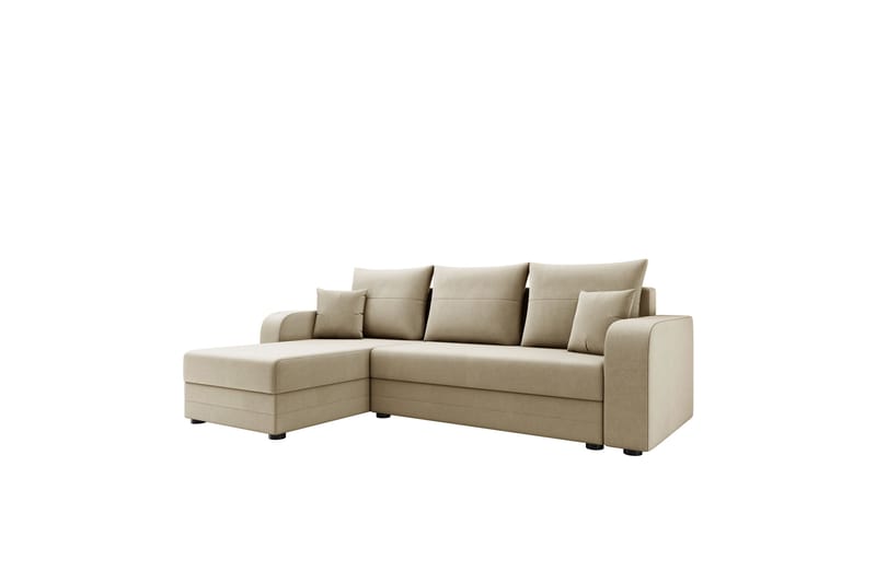 Hewlet Sofa med Divan 3-seter - Gul - Møbler - Sofaer - Sofaer med sjeselong - 3 seters sofa med divan