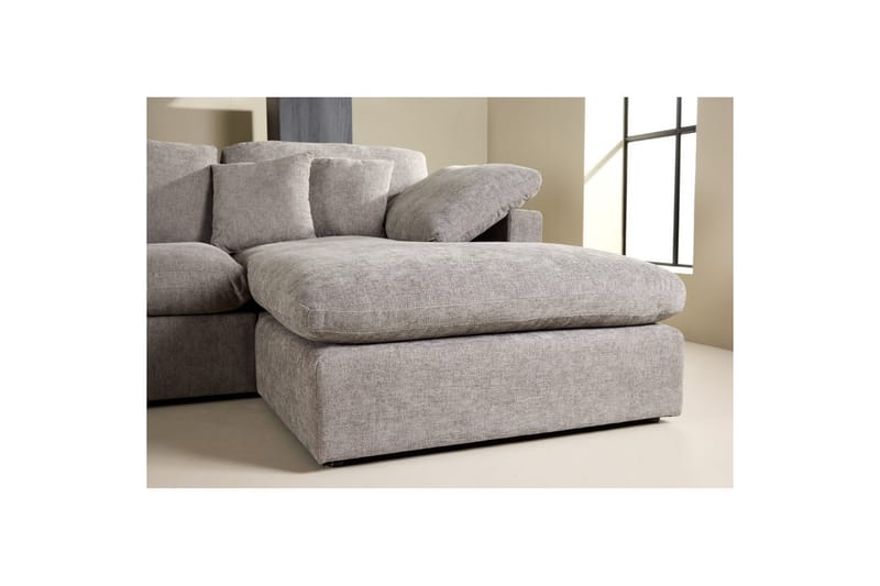 Hjørnesofa VIND Amalfi Mørk grå - Mørk grå - Møbler - Sofaer - Sofaer med sjeselong - 3 seters sofa med divan