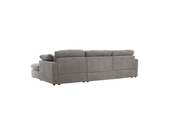 Hjørnesofa VIND Amalfi Mørk grå - Mørk grå - Møbler - Sofaer - Sofaer med sjeselong - 3 seters sofa med divan