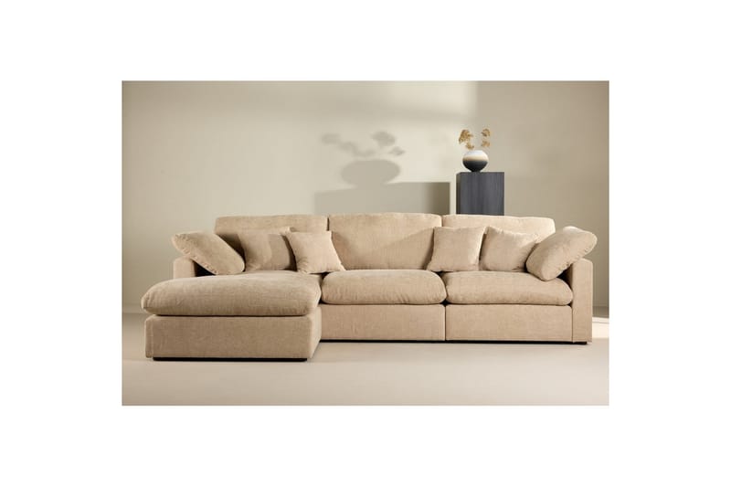 Hjørnesofa VIND Amalfi Sand - Sand - Møbler - Sofaer - Sofaer med sjeselong - 3 seters sofa med divan