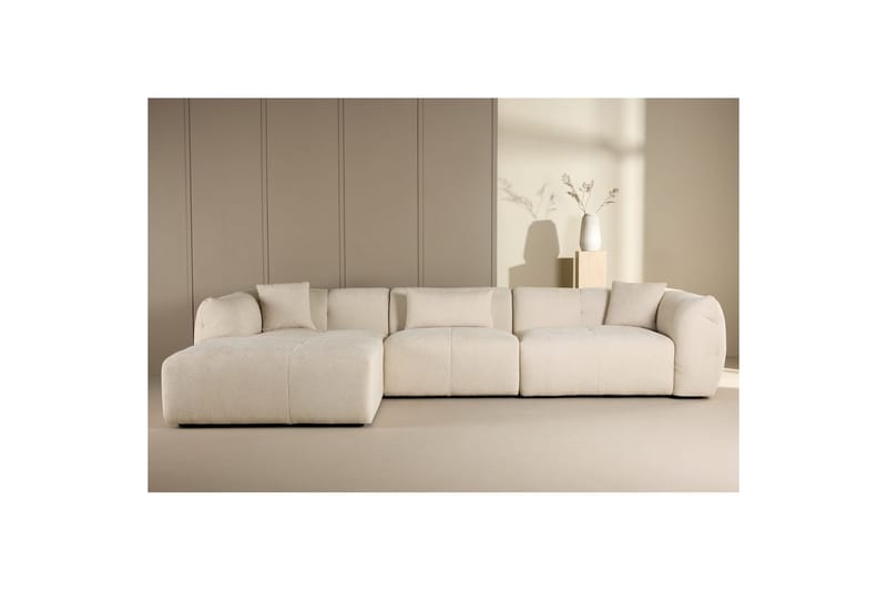 Hjørnesofa VIND Positano Beige - Møbler - Sofaer - Sofaer med sjeselong - 4 seters sofa med divan