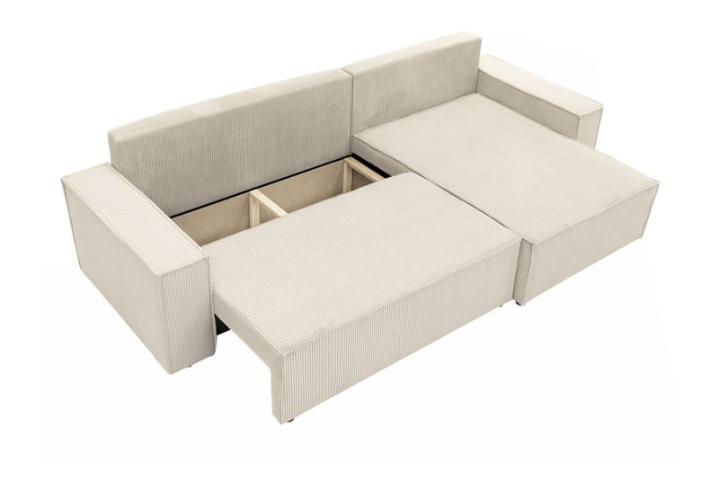 Hobson Sofa med Divan 3-seter - Beige - Møbler - Sofaer - Sofaer med sjeselong - 3 seters sofa med divan