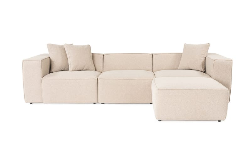 Kaolins Sofa med Sjeselong 3-seter - Fersken - Møbler - Sofaer - Sofaer med sjeselong - 3 seters sofa med divan