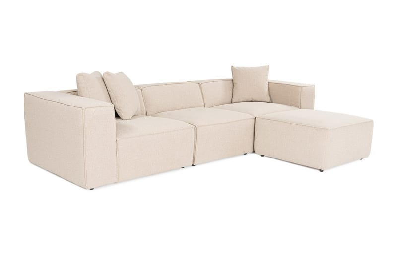 Kaolins Sofa med Sjeselong 3-seter - Fersken - Møbler - Sofaer - Sofaer med sjeselong - 3 seters sofa med divan