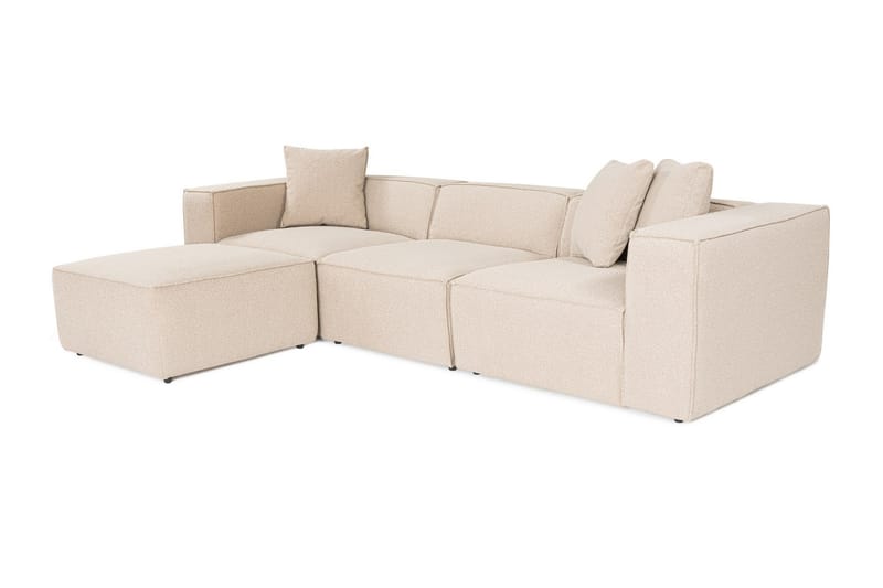 Kaolins Sofa med Sjeselong 3-seter - Fersken - Møbler - Sofaer - Sofaer med sjeselong - 3 seters sofa med divan