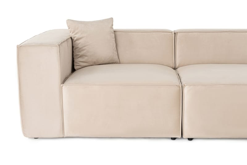 Kaolins Sofa med Sjeselong 3-seter - Krem - Møbler - Sofaer - Sofaer med sjeselong - 3 seters sofa med divan