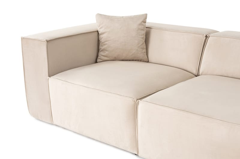 Kaolins Sofa med Sjeselong 3-seter - Krem - Møbler - Sofaer - Sofaer med sjeselong - 3 seters sofa med divan