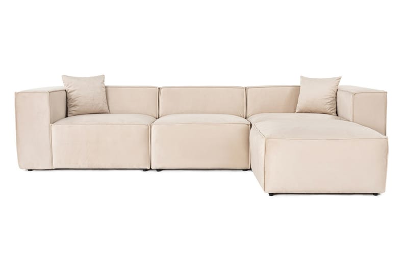 Kaolins Sofa med Sjeselong 3-seter - Krem - Møbler - Sofaer - Sofaer med sjeselong - 3 seters sofa med divan