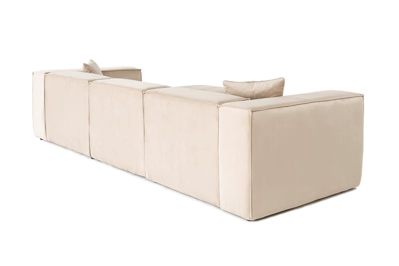 Kaolins Sofa med Sjeselong 3-seter - Krem - Møbler - Sofaer - Sofaer med sjeselong - 3 seters sofa med divan