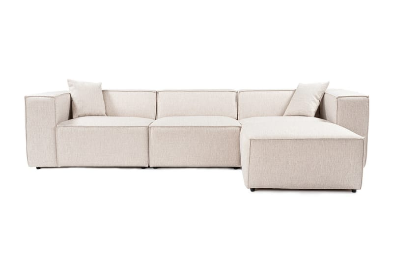 Kaolins Sofa med Sjeselong 3-seter - Lys brun - Møbler - Sofaer - Sofaer med sjeselong - 3 seters sofa med divan