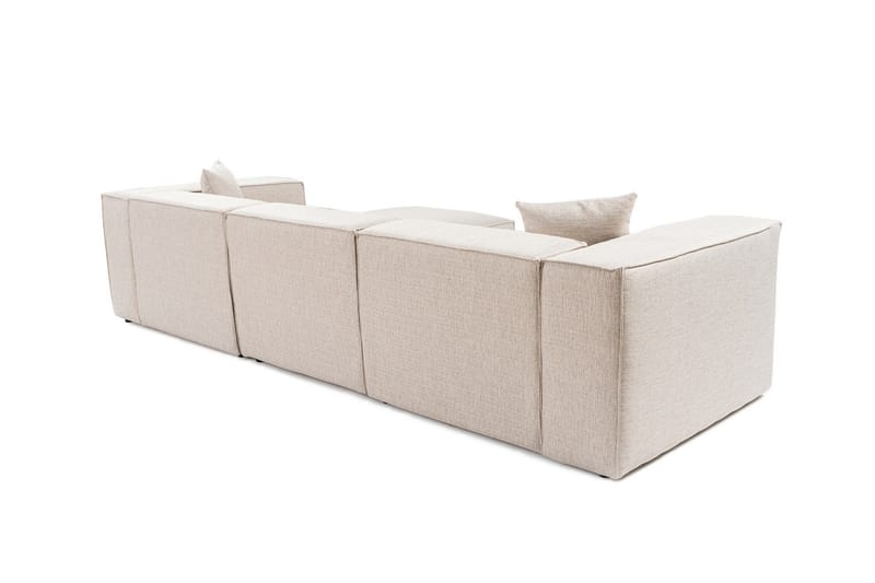 Kaolins Sofa med Sjeselong 3-seter - Lys brun - Møbler - Sofaer - Sofaer med sjeselong - 3 seters sofa med divan